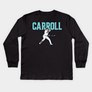 Corbin Carroll Slugger Swing Kids Long Sleeve T-Shirt